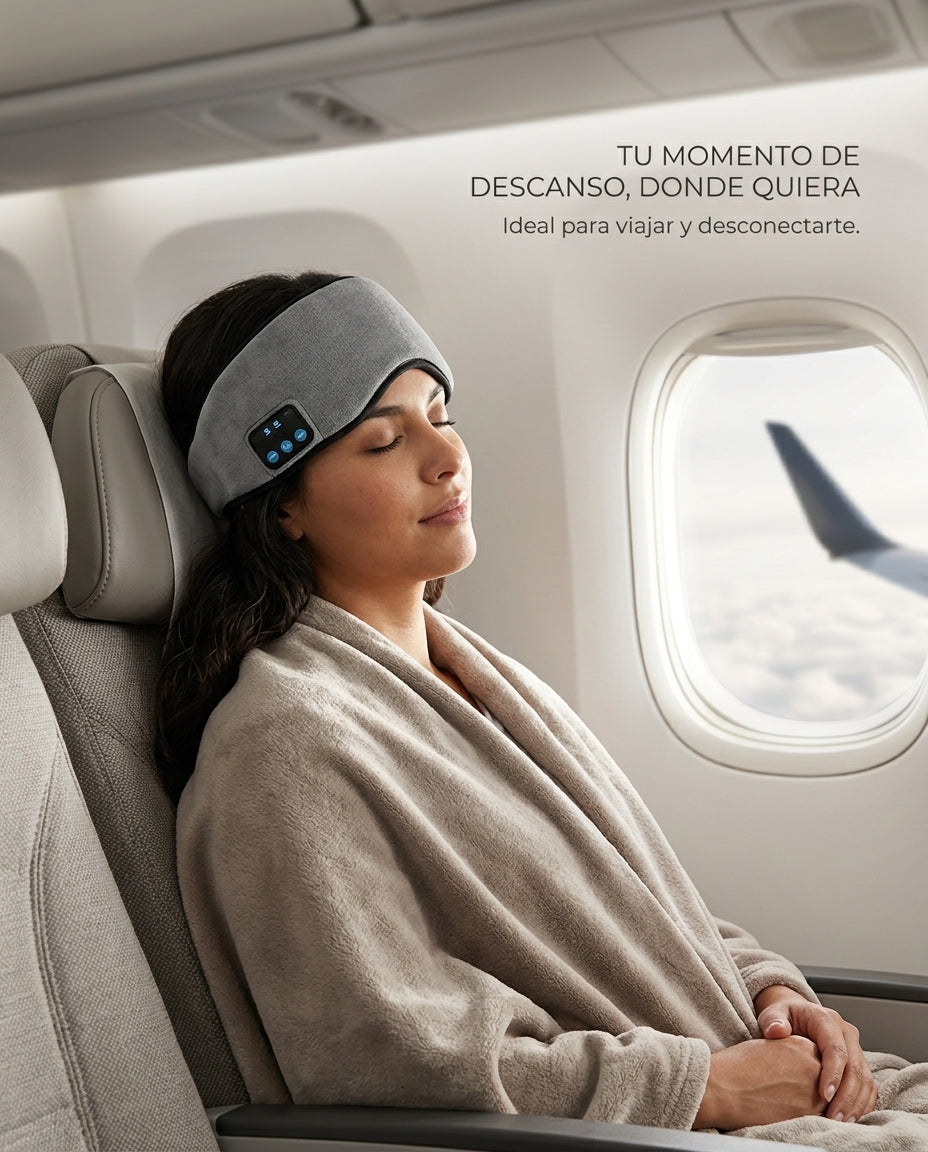 Mascara para dormir con auriculares Blue