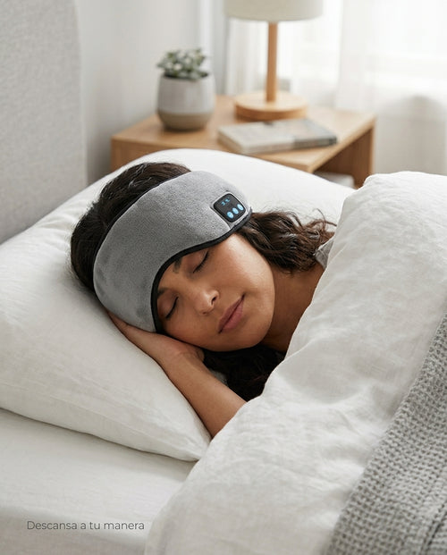 Mascara para dormir con auriculares Blue