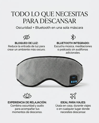 Mascara para dormir con auriculares Blue